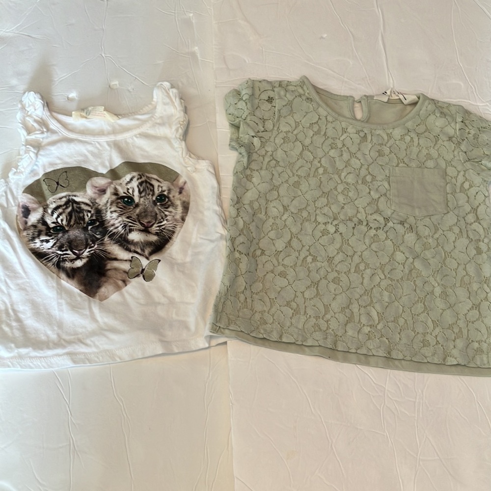 H&M Girls T-shirt And tank bundle size 2-4 years